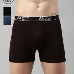 Dixcy Scott Originals Multi Cotton Regular Fit Trunks - Pack Of 3-image-86