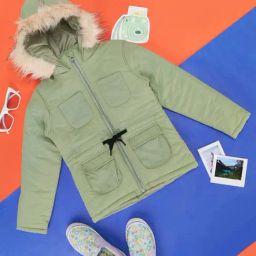 YU by Pantaloons Kids Green Regular Fit Full Sleeves Jacket-picture-3