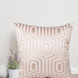 Home Cream & Silver Toned Geometric Cotton Square Cushion Covers-image-78