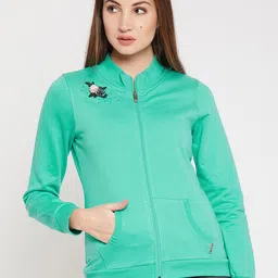 RARE Women Green Solid Sweatshirt-image-43