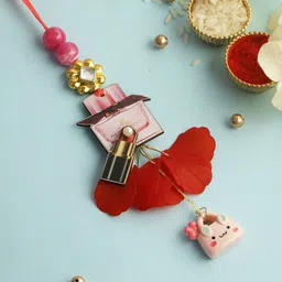 Aapno Rajasthan Kids Lumbha Rakhi With Roli Chawal & Greetings Card-46