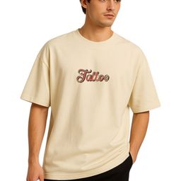 Billion Typography Printed Drop-Shoulder Sleeves Pure Cotton Oversized T-shirt-image-31