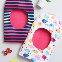 BUMZEE Infants Girls Pack Of 2 Printed Reversible Balaclava Caps-image-51