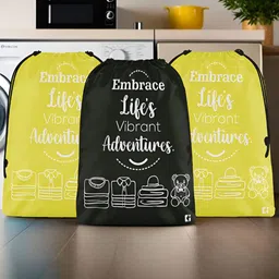 Aura Yellow Set of 3 Water Resistant Multi-Utility Organisers-image-68