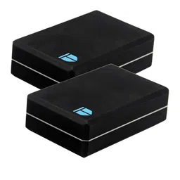 TEGO Set Of 2 Black & White Solid Boost Yoga Blocks-26