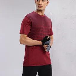 HRX by Hrithik Roshan Striped Rapid-Dry Training T-shirt-picture-15