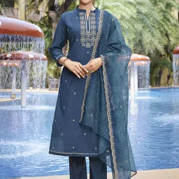 Royal Export Women Embroidered Kurta Set-image-98
