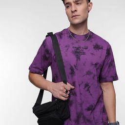 FCUK Tie and Dye Oversized T-shirt-image-3