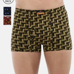 Dixcy Scott Originals Multi Cotton Regular Fit Printed Trunks - Pack Of 3-30