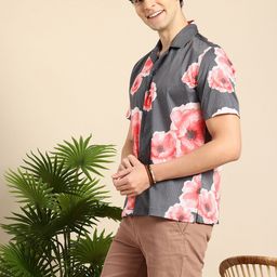 Mast & Harbour Opaque Floral Printed Relaxed Fit Casual Shirt-picture-38