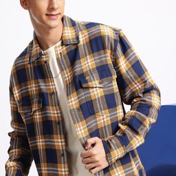 Aeropostale Opaque Checked Knitted Pure Cotton Casual Shirt-image-99