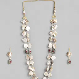 Anouk Motherpearl Style Beaded Layered Jewellery Set-47