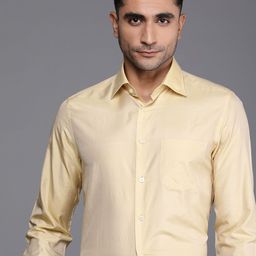 Louis Philippe Solid Classic Fit Pure Silk Formal Shirt-image-90