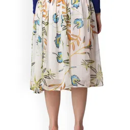 SCORPIUS Printed Flared Midi Skirt image 4