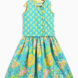 Campana Girls Printed Pure Cotton Ready to Wear Lehenga & Choli-image-96