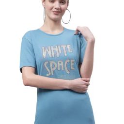 Vimal Jonney Light Blue Cotton Graphic Print T-Shirt-image-68