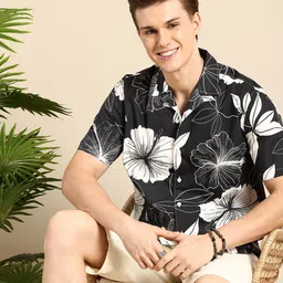 Mast & Harbour Opaque Floral Printed Casual Shirt-picture-33
