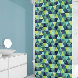 ArtzFolio Green & Blue Printed Water Proof Shower Curtain-image-97