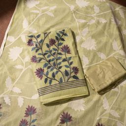 GAJARAI Floral Woven Design Cotton Unstitched Dress Material-image-64