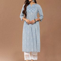 Varanga Bandhani Printed Gotta Patti Cotton Straight Kurta-picture-38