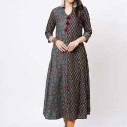#Be Black & Blue Printed Anarkali kurta-image-7