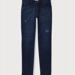 Gini and Jony Girls Navy Blue Mildly Distressed Jeans-image-65