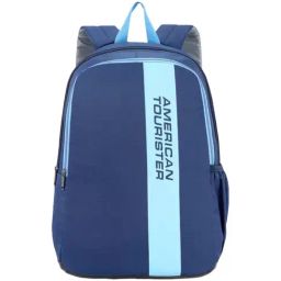 American Tourister Wave 24 Ltrs Blue Medium Backpack-image-2