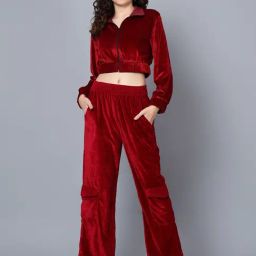 Anvi Be Yourself Maroon Maxi Co-ord Set-32