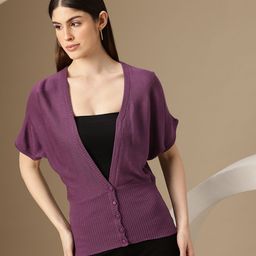 Chemistry Knitted Acrylic Cardigan-image-50
