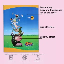 Youva Note Book Regular Size Soft Bound Assorted Design 15.5 x 18.8 cm 172 Page Medium Square 23131, (Pack of 10) image 5