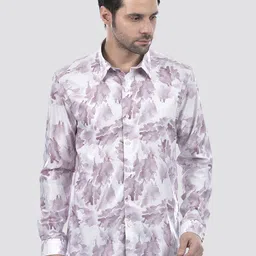 Numero Uno Floral Printed Spread Collar Long Sleeves Cotton Casual Shirt-image-80
