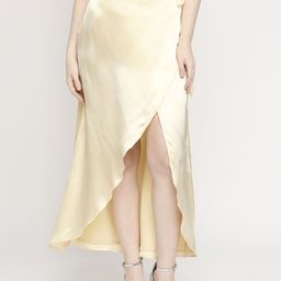 AMMARZO Women Flared Wrap Knot Tulip Hem Midi Skirt-image-91