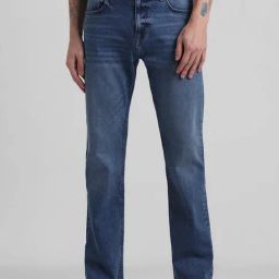 Produkt By Jack & Jones Medium Blue Denim Cotton Bootcut Jeans-image-10