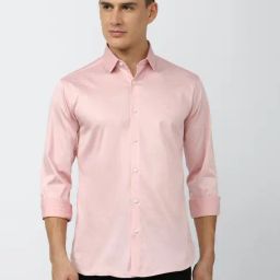 V Dot Pink Slim Fit Shirt-image-78
