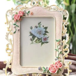 Art Street Pink Engineered Wood Wedding Crafts Gift Stand Painted Photo Frame-19