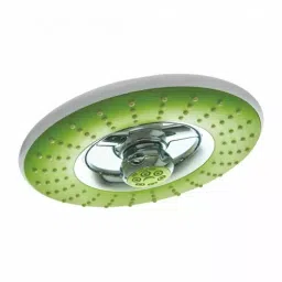 PLUMBER Tria 2-Flow Overhead Rain Shower with Green Face Plate 220 mm, Round Shower Arm, TST-9001G-picture-12