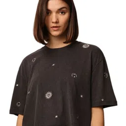 ONLY Women Drop-Shoulder Sleeves Boxy T-shirt-image-79