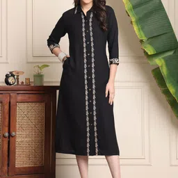 Claura Embroidered A-Line Midi Dress-picture-36