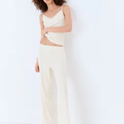 H&M Lace-Trimmed Ribbed Pyjamas-image-91