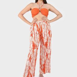 Blissence Printed Top & Trousers Cover Up Set-image-96