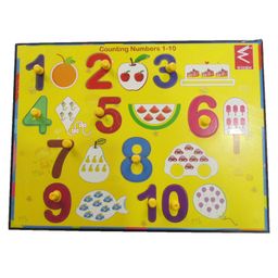 Wissen Numbers 1-10 Knob And Peg Puzzle - 11 Pieces-13