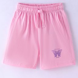 Doreme Single Jersey Knit Shorts With Butterfly Print - Pink-image-10