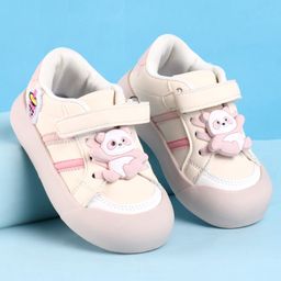 Babyoye Velcro Closure Casual Shoes with Panda Applique - White-picture-21