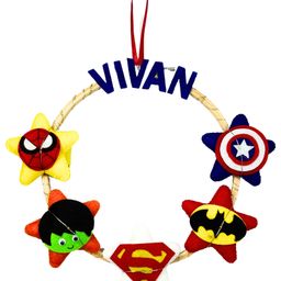 Li'll Pumpkins glittery Super Hero Baby girl Name hoop-28