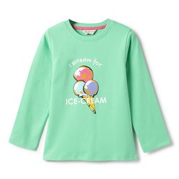Tales & Stories Cotton Full Sleeves I Scream For Ice Cream Text Printed Tee - Mint-picture-16