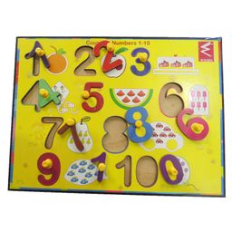 Wissen Numbers 1-10 Knob And Peg Puzzle - 11 Pieces image 3