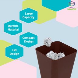 Gluman Bin 7 Open top Waste Bin Durable Build, and Easy-to-Clean Surface for Home, Office, and Commercial Use 7 Litres image 3