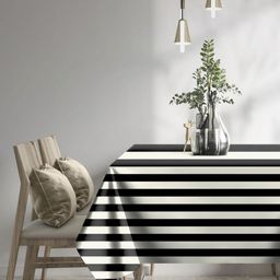Aura Black Striped 6-Seater Table Cover-picture-19