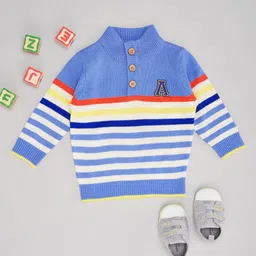 Pantaloons Baby Boys Striped Casual Winter Wear Pullover-image-24