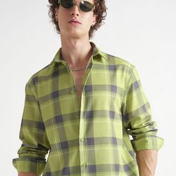 HIGHLANDER Men Buffalo Checked Spread Collar Casual Shirt-picture-22